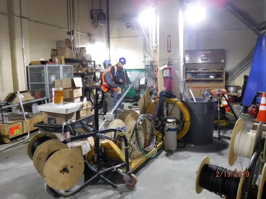 Conduit installation for the communication system of a power sub-station located in Queens. (CS179, 02-19-2019) (46262523155)