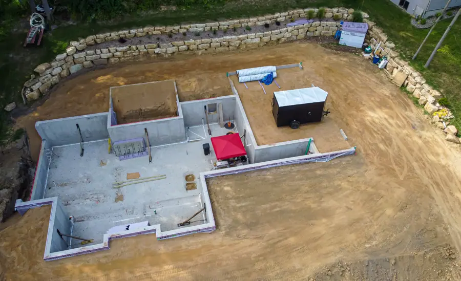 Foundation and retaining wall