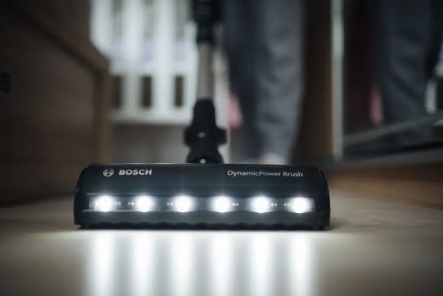 Efficient cleaning with modern vacuum technology in a well-lit indoor space