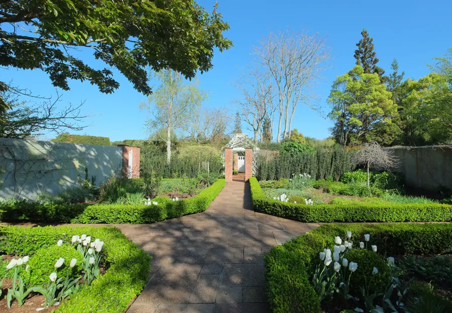 Flower beds in English Flower Garden of Hamilton Gardens