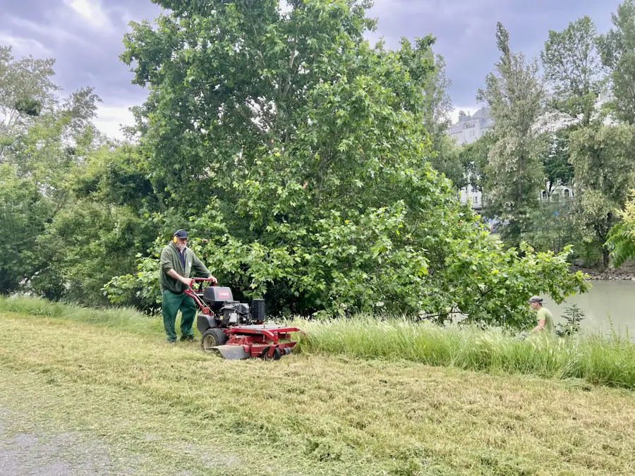 Wien (Vienna), Austria 🇦🇹 - Donaukanal mowing
