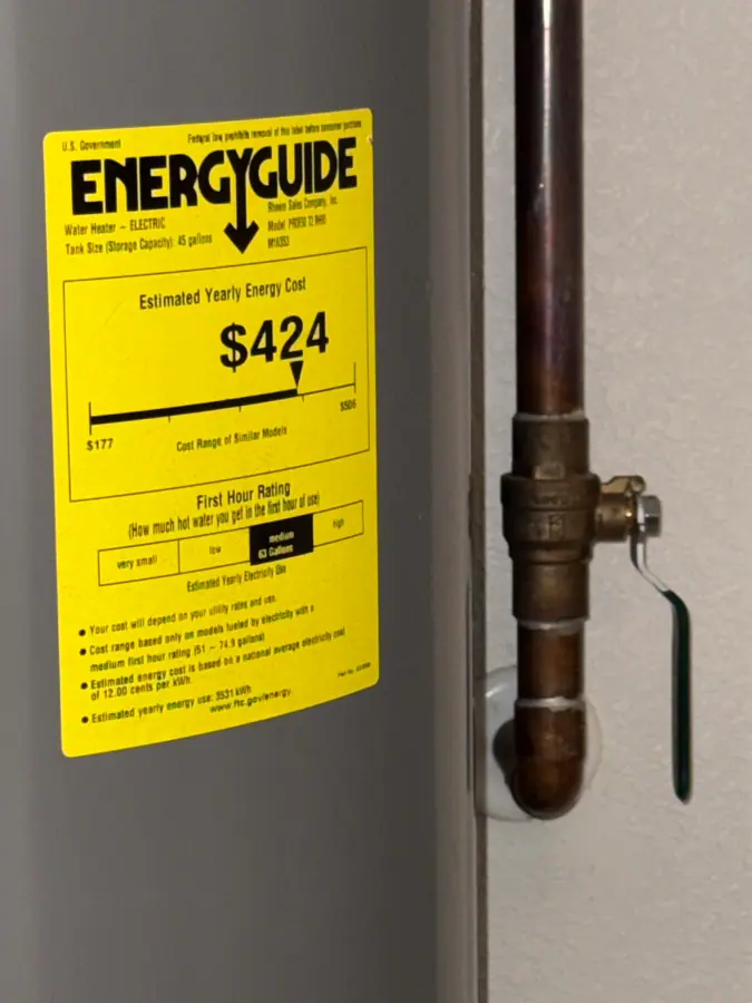 Electric Water Heater Energy Guide