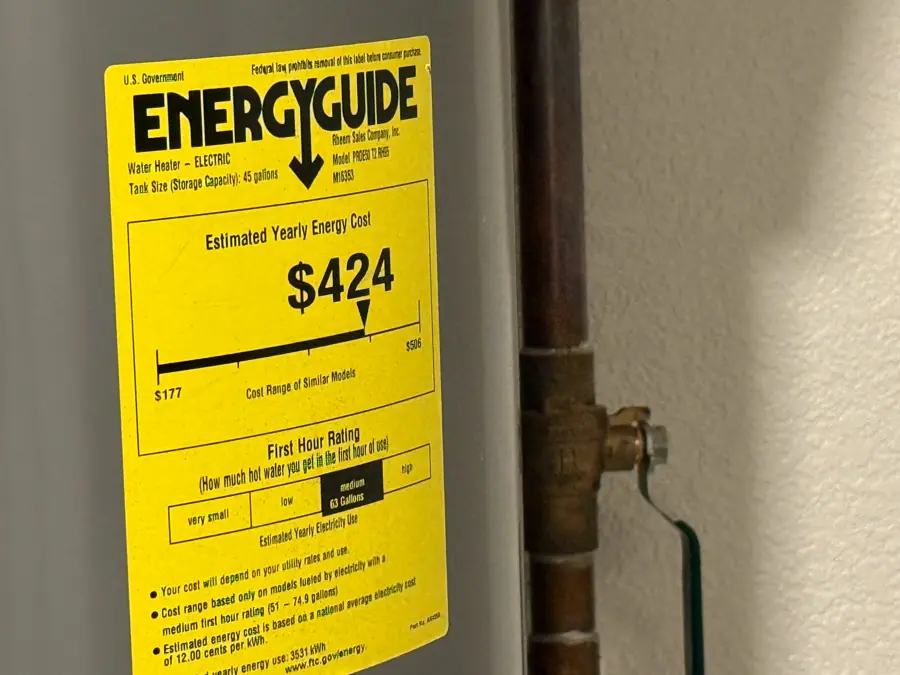 EnergyGuide Water Heater