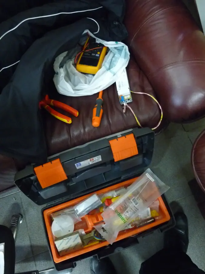 Box with tools